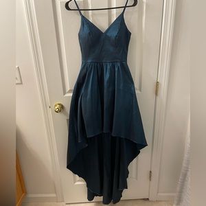 B. Darlin Satin dress, short in the front and long in the back